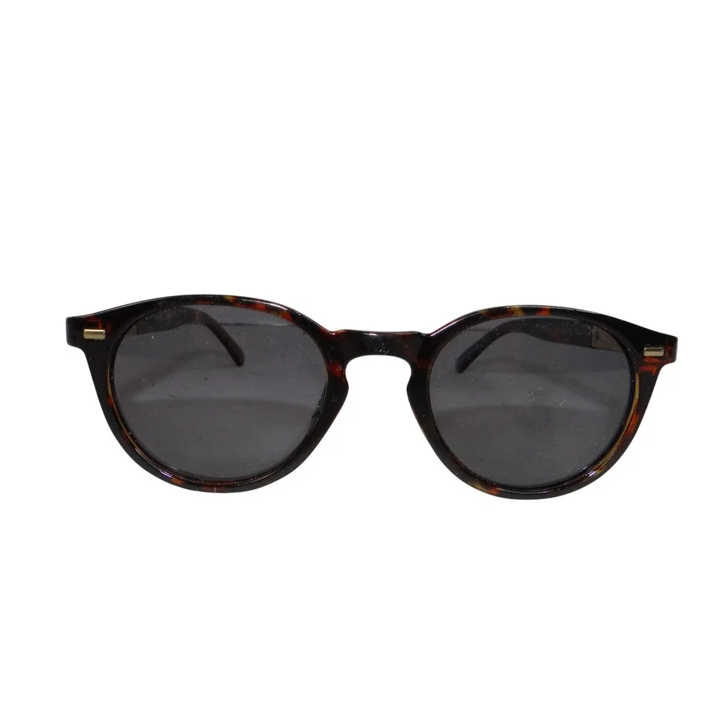 Foster Grant Easton Polarized Sunglasses Dark Tortoise Round OP0923 Gold Accents